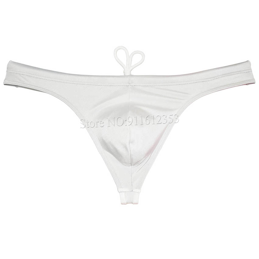Herren Badeanzug Slips Bade bekleidung Surf Shorts verstellbare Tankini Kordel zug & Double Layer glänzenden Stoff
