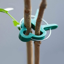 20 piezas jardinería de plantas Clip flor fija jardín planta conjunto con rizador jardinería Clip Injerto de plantas juego Clip conector de apoyo