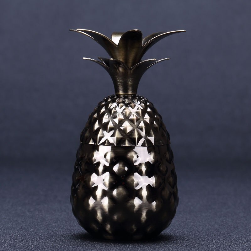 80-100ml Mini Ananas Tasse Edelstahl Cocktail Tasse Becher Barmann Molekulare Tasse Metall Schuss Wein Glas Trinken ausrügestochen