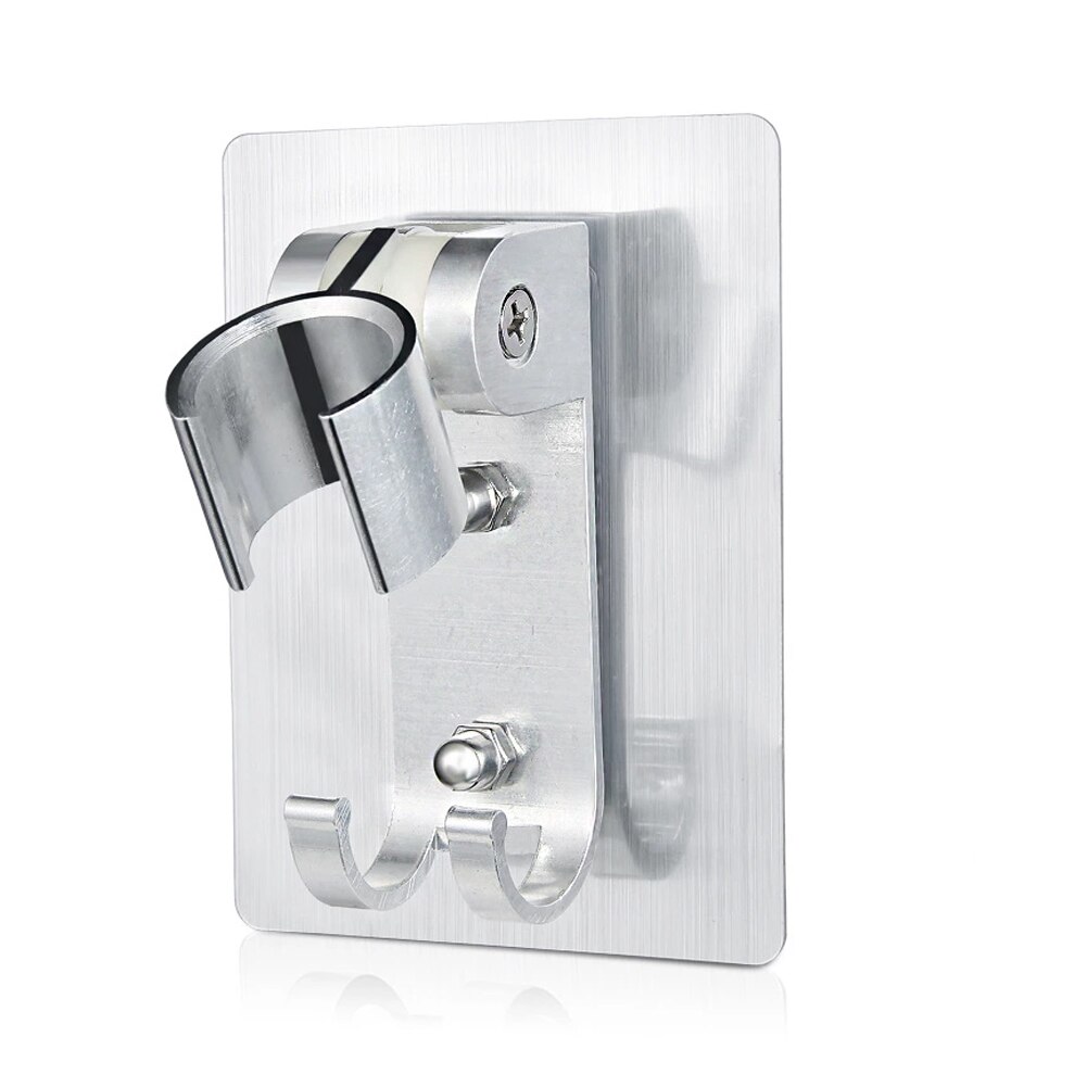 Distinctive Shower Head Handset Holder Rack Bracket Suction Cup Shower Holder Wall Mounted Shower Holder For Bathroom Accessory: Silver A