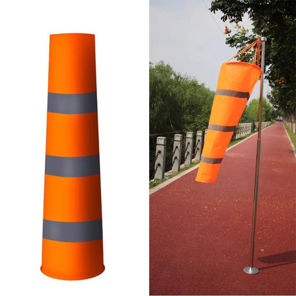 Three reflective strips thickened waterproof wind vane windsock Wind blowing Thick steel tube Waterproof Weather vane