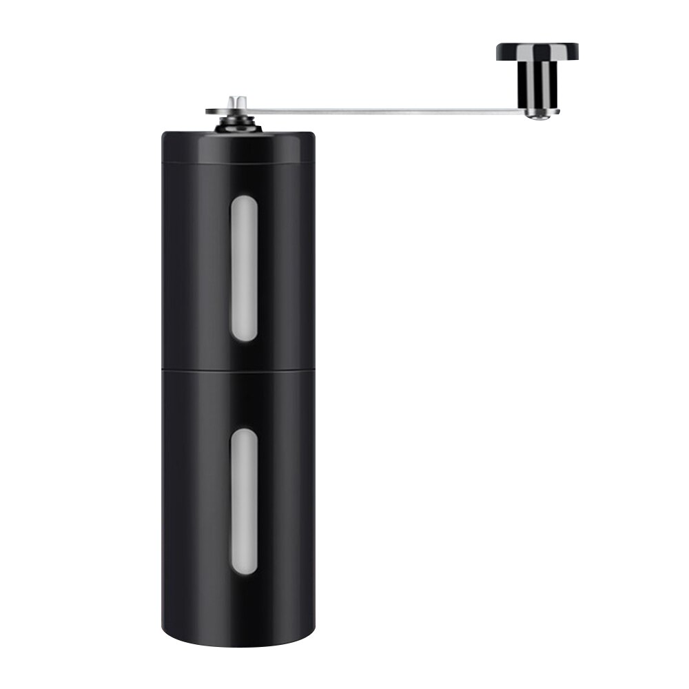 Manual Coffee Grinder Conical Burr Mill Brushed Stainless Steel Tea: Black