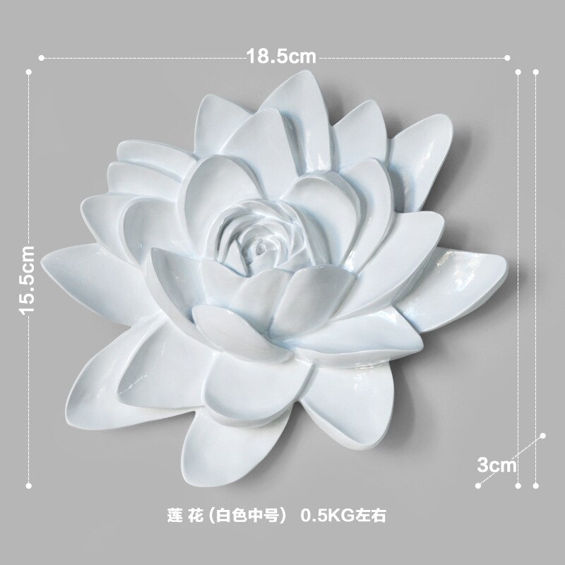 3D Stereo Harz Lotus Fisch Blumen Handwerk Dekoration Europäischen Wohnzimmer Hause Wand Hängen Fische Wandbild Kreative Wand Aufkleber: 8
