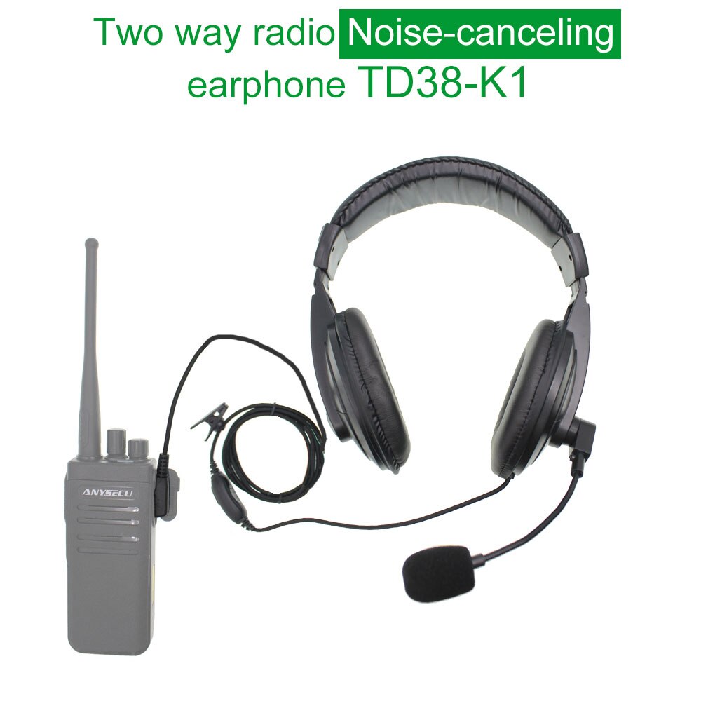 Noise Cancell Headset Handsfree Hoofdtelefoon Ptt En Vox Headset Met Zachte Oorbeschermers Oortelefoon Voor Baofeng UV-82 UV-5R BF-888S