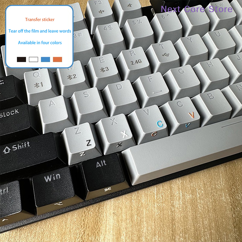 Naklejka na klawiaturę laptopa, pojedyncza folia z pęsetą, niemiecka folia do zrywania, uniwersalna przezroczysta naklejka