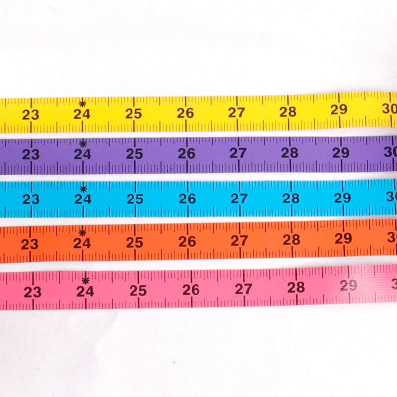 Meting Tape Kleermakers In Centimeter En Inch Duurzaam Body Meten Ruler Kleermaker Meetlint Geel Blauw Roze