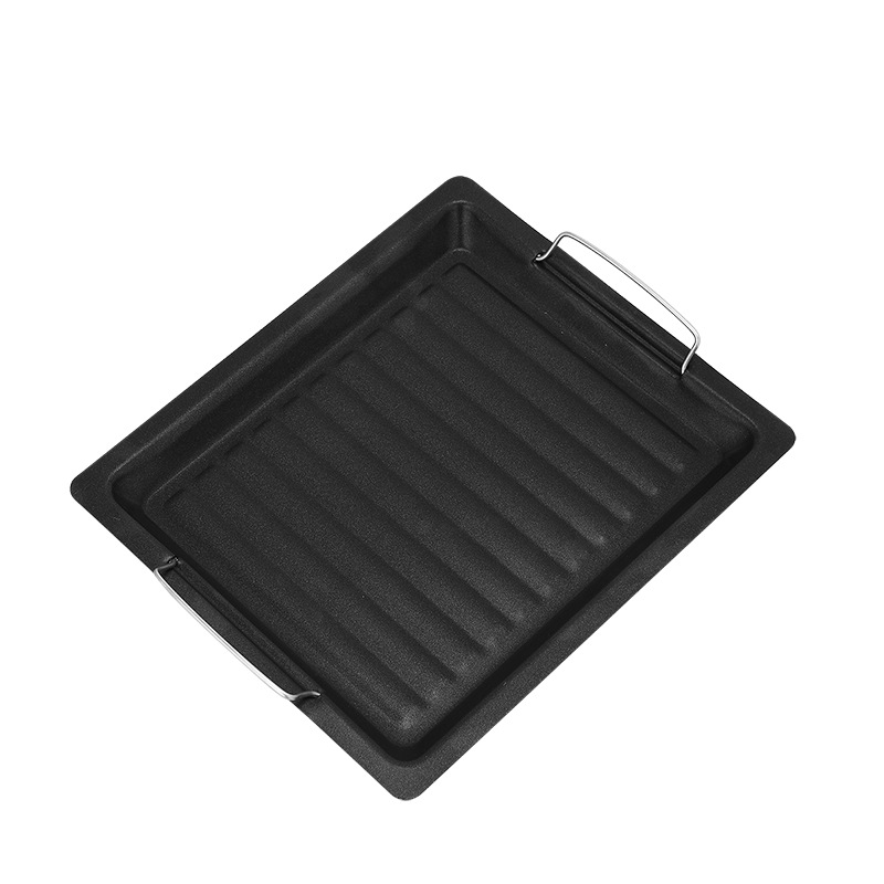 Grillipannu kestävä grillipannu musta parila keittiö ulkogrilli retkeily ruoanlaittovälineet grillitarvikkeet tarttumaton pannu
