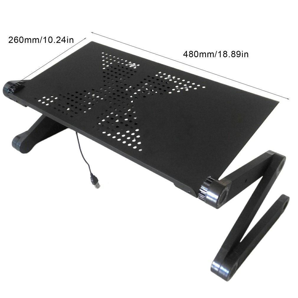 Draagbare Verstelbare Laptop Tafel Opvouwbare Laptop Bureau Computer Mesa Para Notebook Stand Tray Voor Slaapbank Zwart