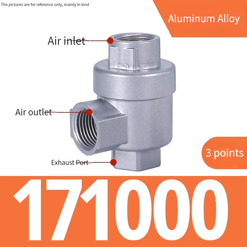 XQ-válvula neumática de escape rápido, 1 piezas, 1/4 ", 3/8", 1/2 ", 170600 171000 171500, válvula auxiliar de aluminio: Rojo