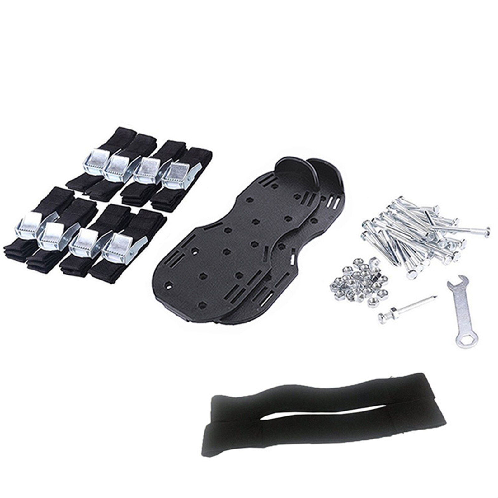 Lawn Aerator Sandals Garden Floor Construction Nail Shoes Grassland Scarifier Tool LB88: black