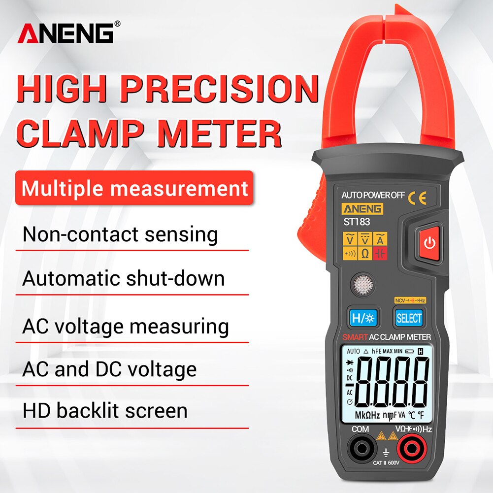 Lcd Backlight Display Digitale Multimeter Ac/Dc Spanning Stroom Meter Aneng ST183 6000 Counts Multimeter Testing Tool