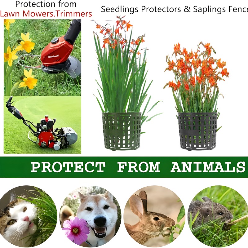 Tree Trunk Protector Adjustable Plant Protection Fence Anti Chewing Tree Wraps Fence with Twist Ties Home Garden Accessories
