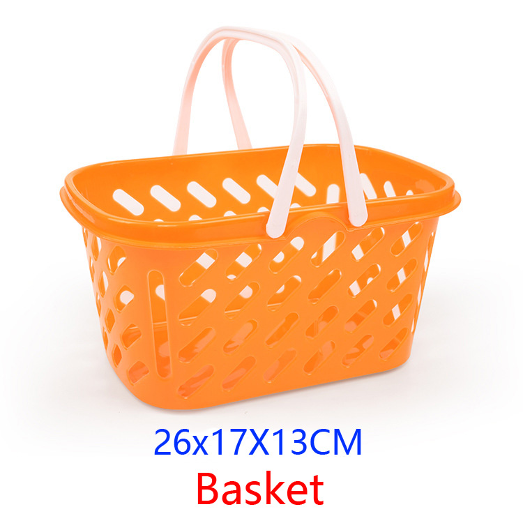 6/10/13/18pcs/20pcs/37pcs/set Housekeeping Toys education toys for baby color random surwish plastic fruit vegetables cut toys: Basket Random Color