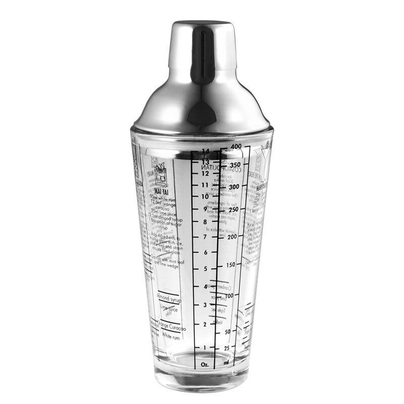 Cocktail Shaker Scale Glass Hand Wine Beverage Mixer Shaker Bartender Fruit Juice Snow Ke Cup Party Bar Tools: Default Title