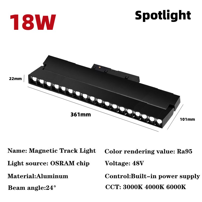 Nowoczesny wpuszczany lampki ozdobne magnetyczny lampa doprowadziło magnetyczny system sufitów szynowych robić oświetlenie drogi reflektorów punktowych: zmienny / Beżowy