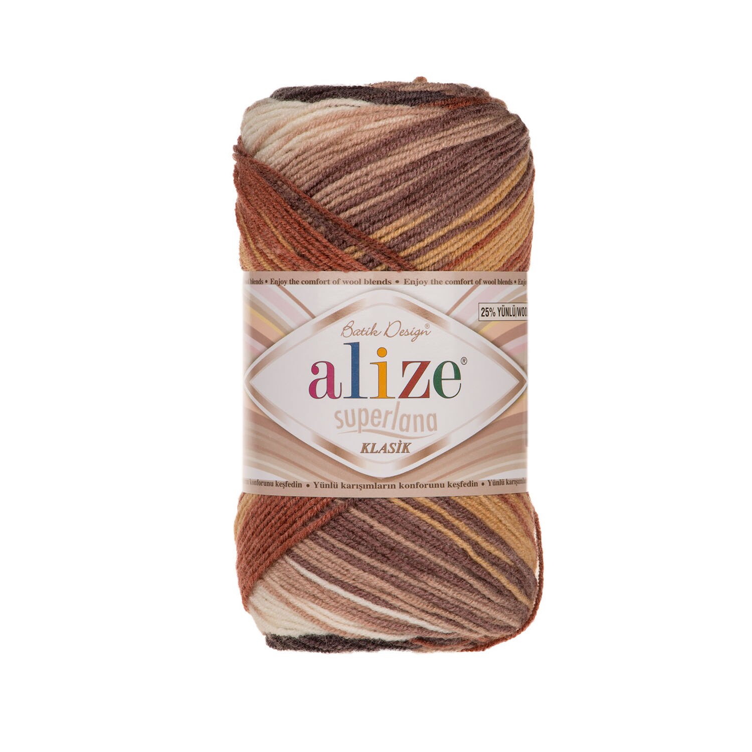 Alize Superlana Klassieke Batik Breien Garen Haak Garen Acryl Garen Zacht Garen Multicolour Garen Superlana Klasik Batik: 3380