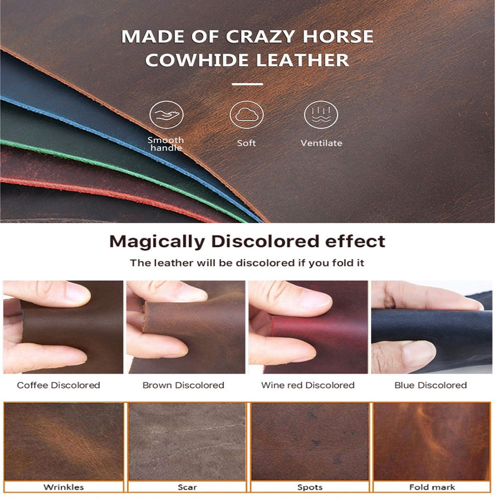 Portable Handmade Cover Insert Brochure Pocket Diary Book School Journal Booklet Notebook Leather Travel Book Mini Notebook