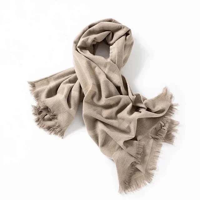 Sciarpa 100% Lino Unisex - Scialle Pashmina - 70x200 Cm - Morbida E Assorbente - Autunno/Inverno - Foto 9