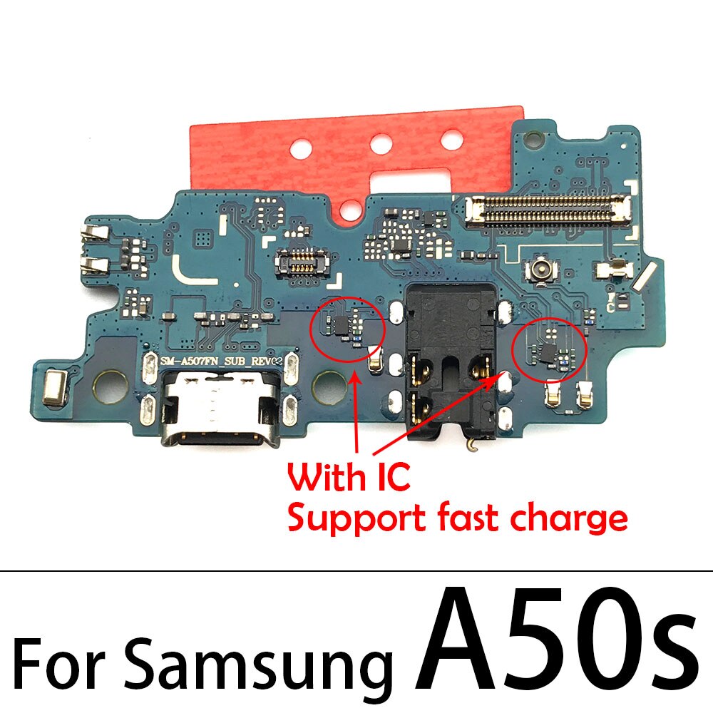Oryginalny ładowania Port USB ładowarka płyta dokująca Flex dla Samsung Galaxy A10 A105FN A12 A21 A20 A30 A40 A50 A70 A10S A30S A50S A71: A50S Ori With IC