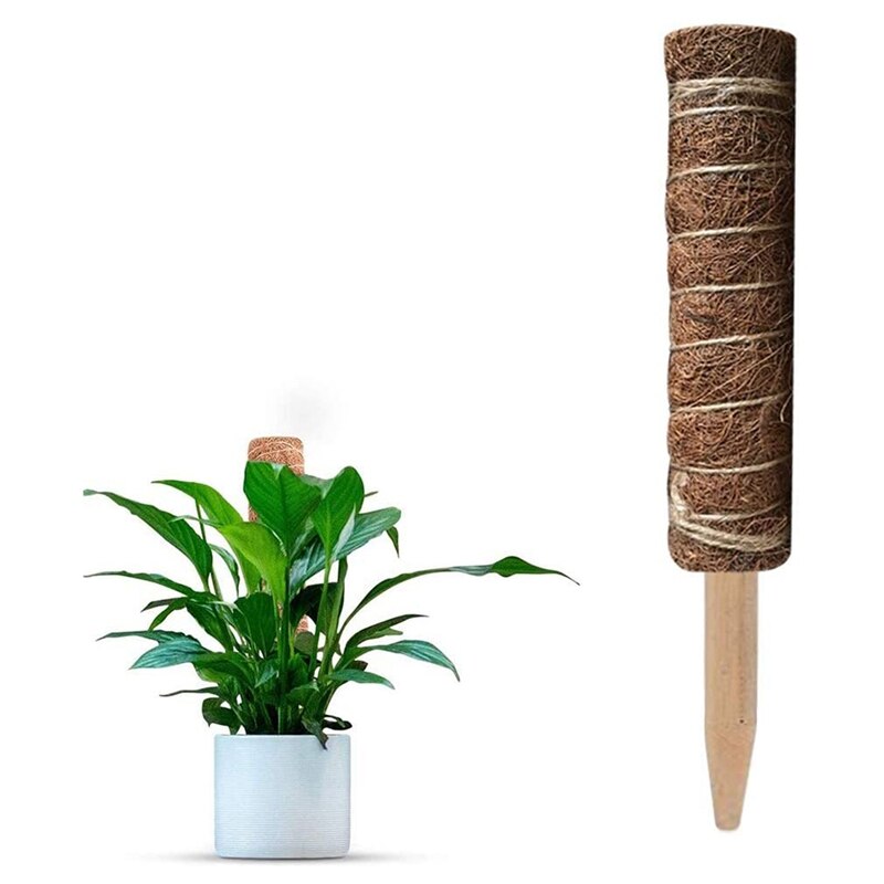 4- piks totem-stang kokosmos totempæl til forlængelse af planteunderstøttelse klatring indendørs planter pers 50cm