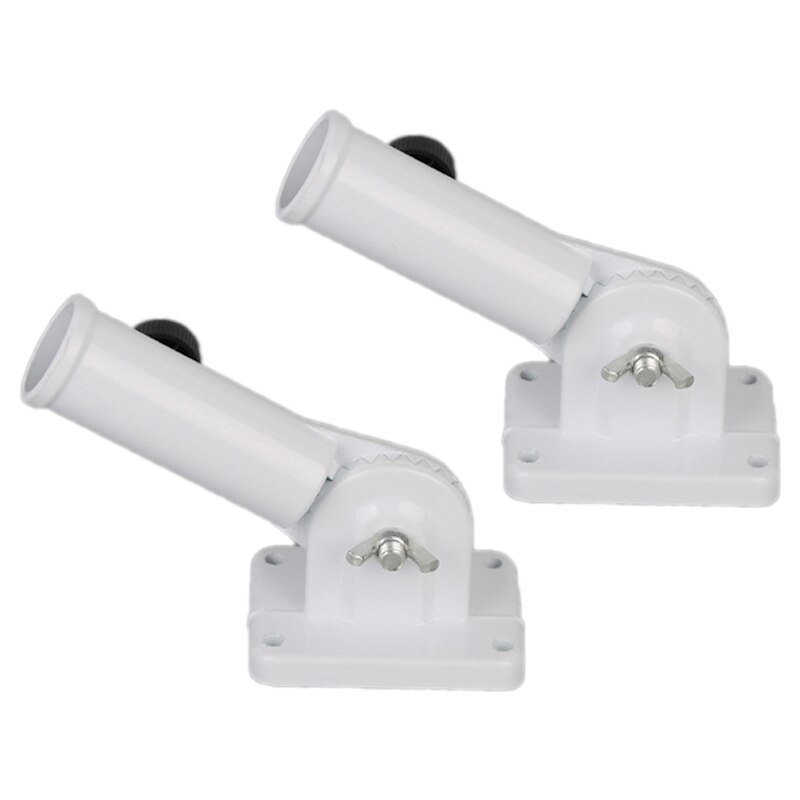 Anley Support Mât Drapeau Aluminium - Réglable 180° Diamètre 1 Pouce Noir