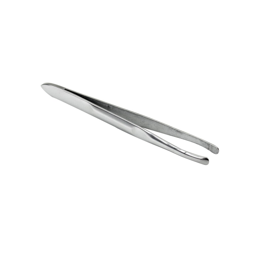 Pro Stainless Steel Eyebrow Tweezer Round Tip Face Nose Hair Removal Clip Women Makeup Cosmetic Tool Silver Tone