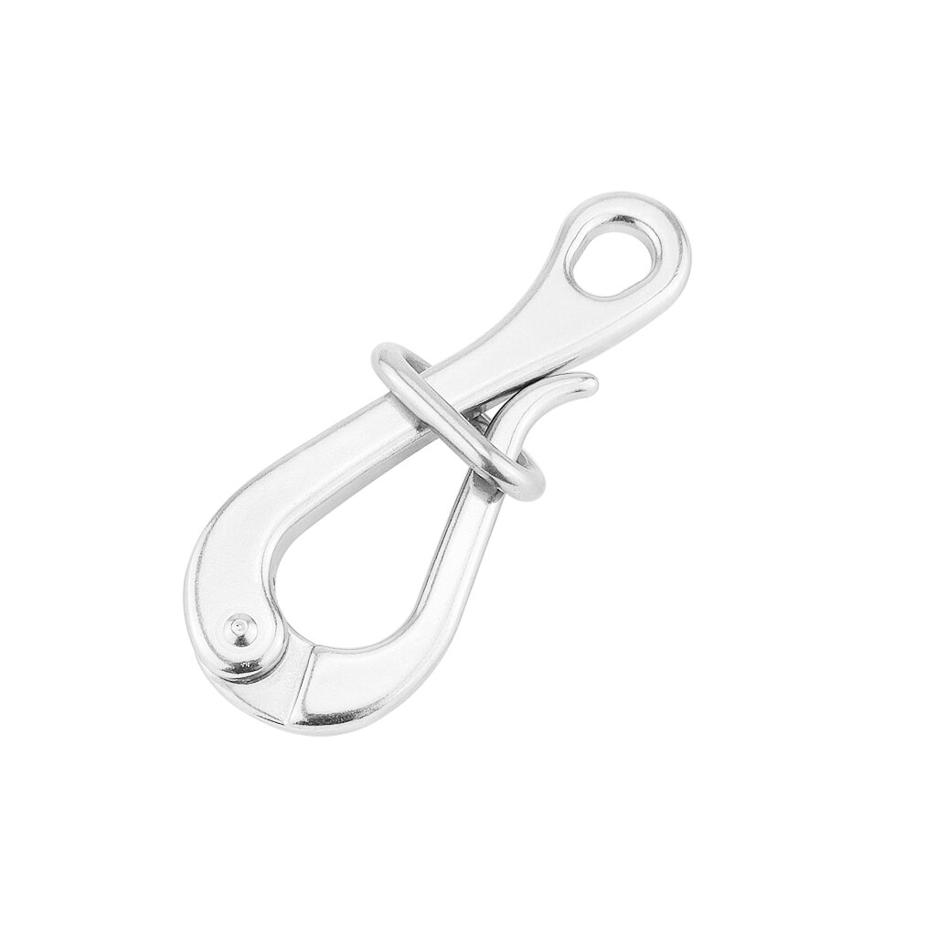 4" Quick Release Eye Pelican Shackle 316 Stainless Steel Locked Rectangle Ring folding Shackle Lifeboat Life Raft marine boat