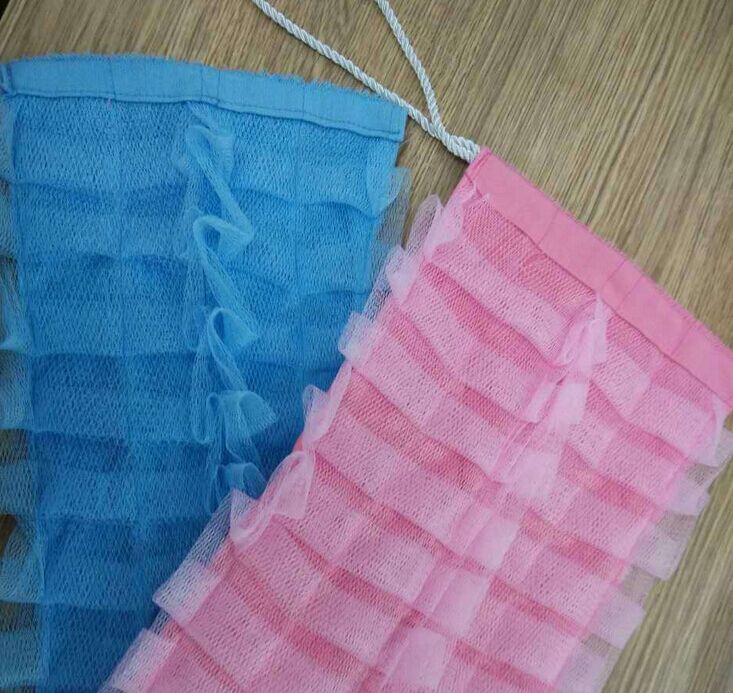 2 stks/partij als warme broodjes Loofa handig Doek wrijven handdoek dubbelzijdig wrijven handdoek Bereikbare Volledige body Wash Doek