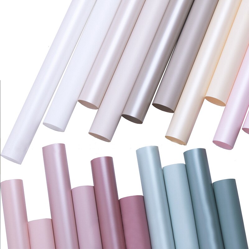 20Pcs Koreaanse Cloud Brokaat Zijde Satijn Textuur Film Opp Bloem Inpakpapier Boeket Bloemen Bloem Winkel Materialen