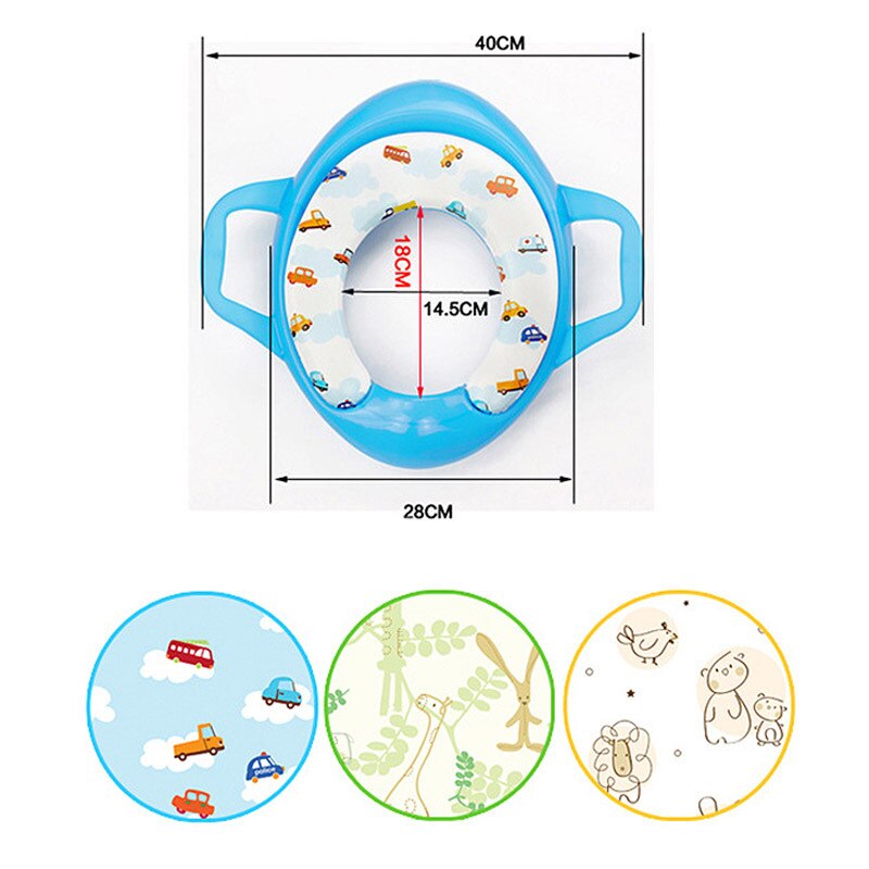 Baby Milieuvriendelijke Wc Training Seat Plastic Zachte Potje Kinderen Trainer Assistent Potje Wc Pad met Handvat Kids Potje Pad