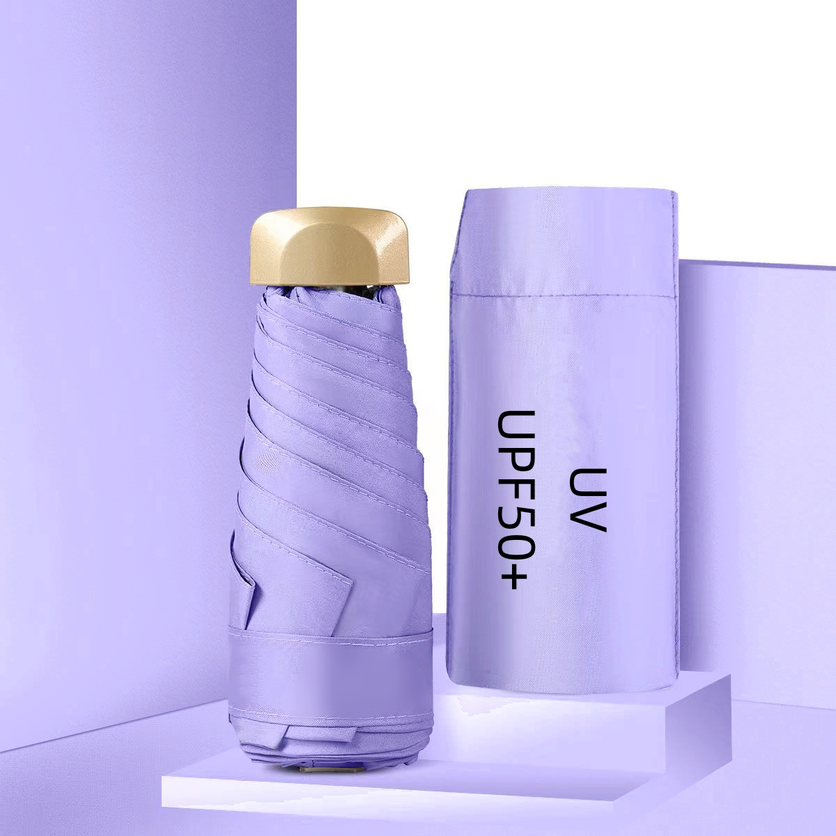 Mini Pocket Umbrella Small Sun Rain Umbrella Vinyl Folding Umbrella UV Ultraviolet Protection Sun Shade Pocket Parasol Capsule