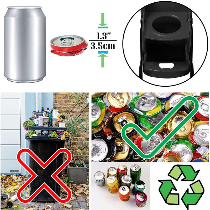 Dosen brecher zum Recycling 16 Unzen Hochleistungs-Metall dosen brecher Wand montage Soda & Bierdose Smasher zum Recycling mit Flaschen öffner