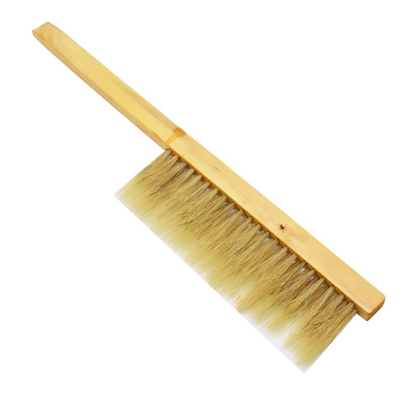 1pcs Beekeeping Tools Wood Wasp Sweep Brush Two Rows Of Horse Tail Hair Bee Brush Beekeeping Equipment