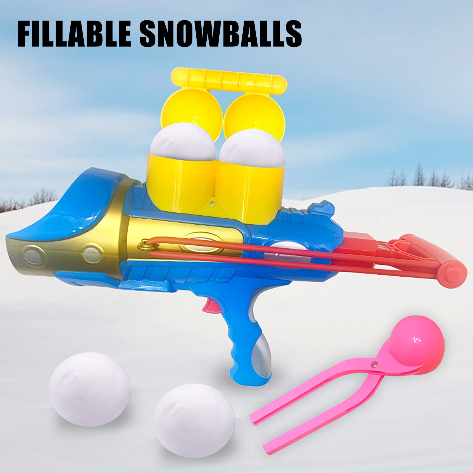 Children's Snowball Launcher Round Snowball Maker Mold with Handle Perfect Ball Shape Launcher Ready Snowball Fighting Toy #40