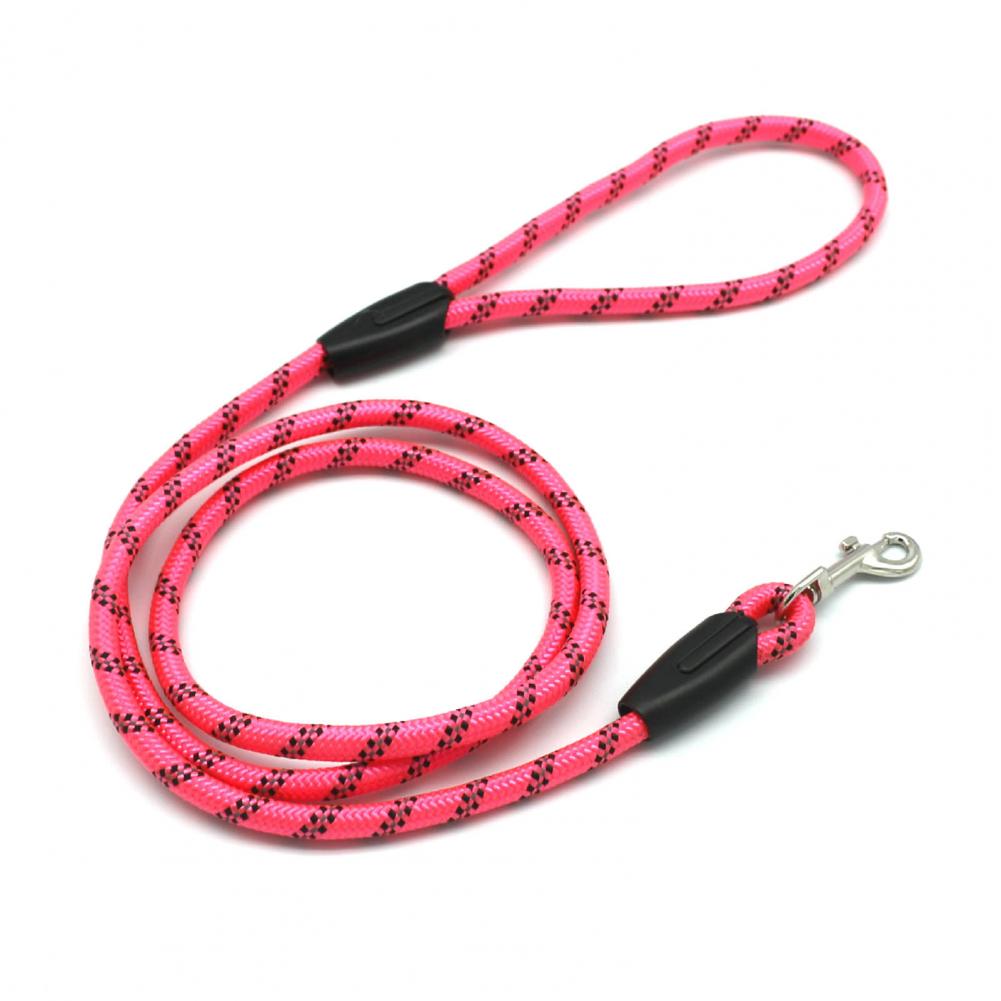 Dog Strap Lovely Soft Metal Hook Puppy Harness Rope for Hiking Pet Traction Rope Pet Rope: Rose Red