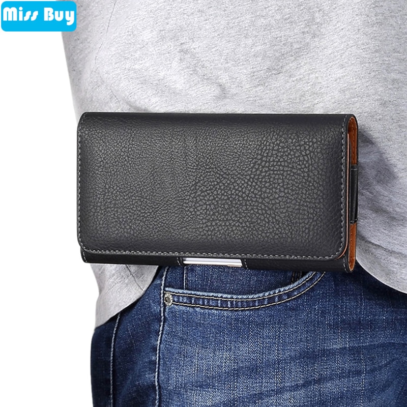 Universal Phone Pouch Leather Waist Case For Huawei Mate 20 Lite Holster Bags Belt Cover For Huawei Mate 20 Pro Fundas Coque