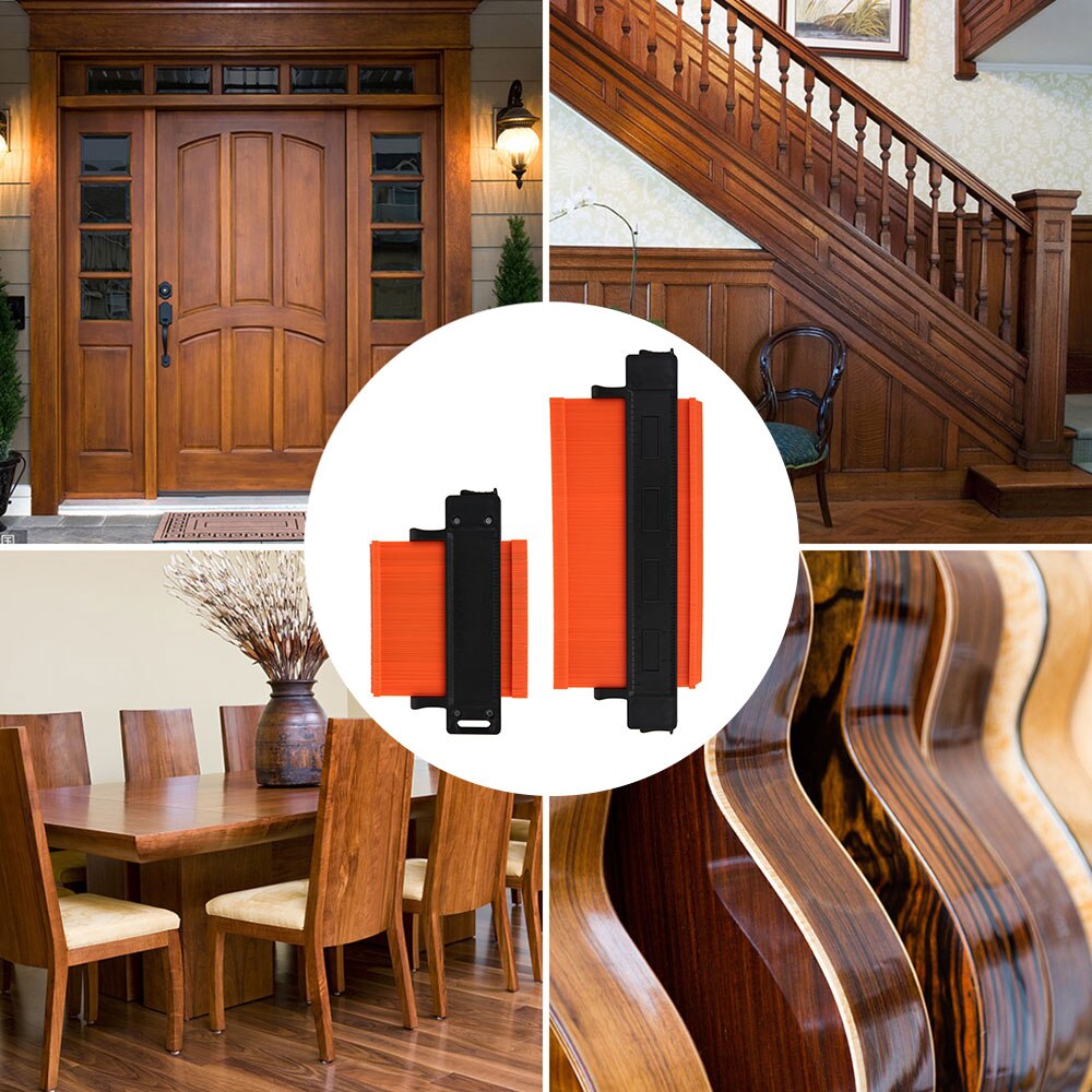 Lock Wider Contour Gauge Profile Tool Alloy Edge Shaping Wood Measure Ruler Laminate Tiles Meethulp Gauge Wood Marking Tool