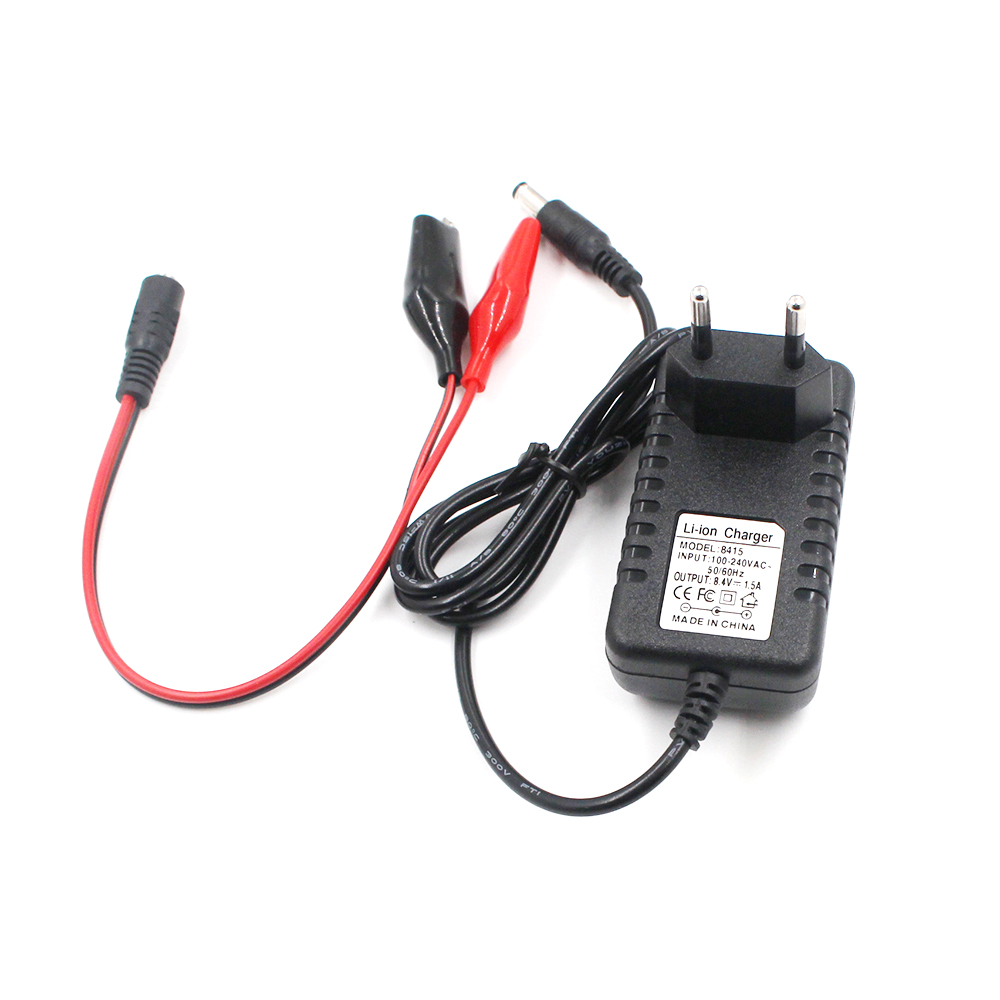 DC Power 21V 2A 18650 Lithium Battery Charger 18V 0.5A 1A 2A 4 Series Li-ion Battery Pack 5.5mm x 2.1mm With clip: green / 1W / 6A