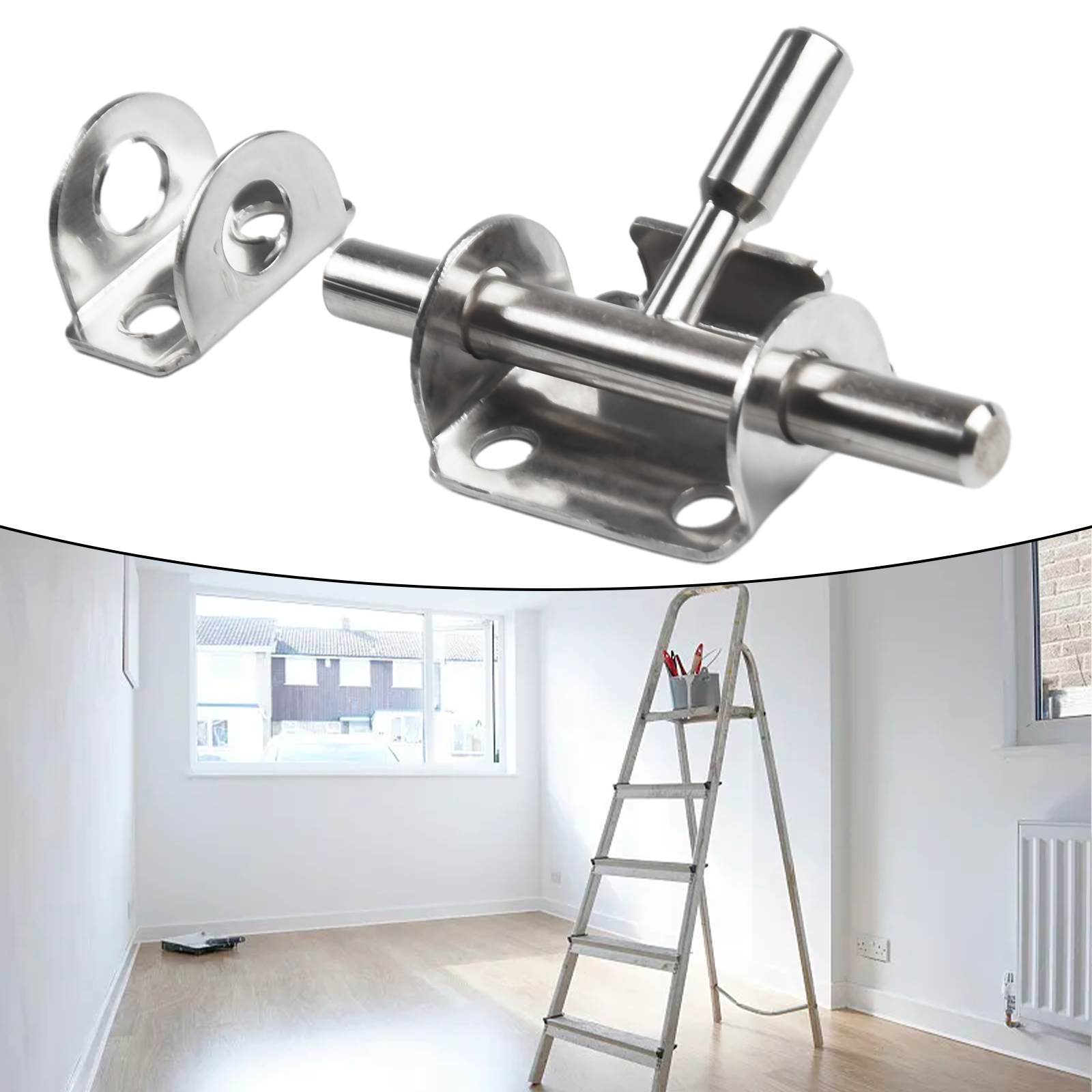 1pc Riegel Holztür verriegelung Edelstahls chloss Haspe Schiebe bolzen Sicherheits tür Hardware- Zubehör für Heimat Tor Sicherheits schlösser