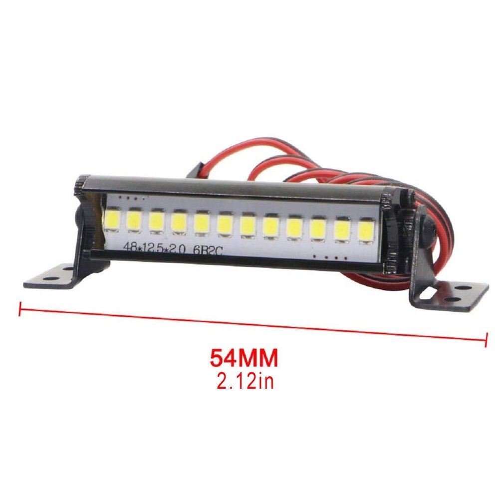 Led Spotlight Dak Licht Voor 1/10 Rc Crawler Auto Traxxas TRX4 RC4WD D90 D110 Axiale Scx10 90046 36 Led/12LED/6LED Bumper Licht