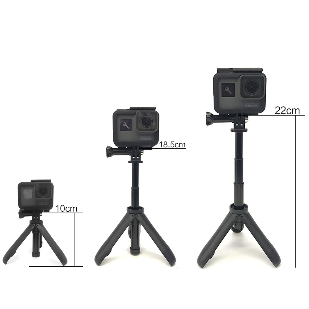TUYU-Mini trípode de montaje para palo de Selfie, monopié de mano extensible para Gopro Hero 6 5, SJCAM, Xiaomi YI 4k, H9R, Sony, DJI, cámara deportiva