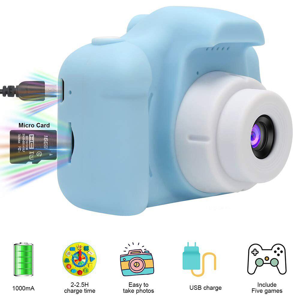 Macchina fotografica per bambini giocattolo carino Mini videocamera digitale HD da 2 pollici videocamera IPS videoregistratore fotografia all&#39;aperto per regalo per bambini