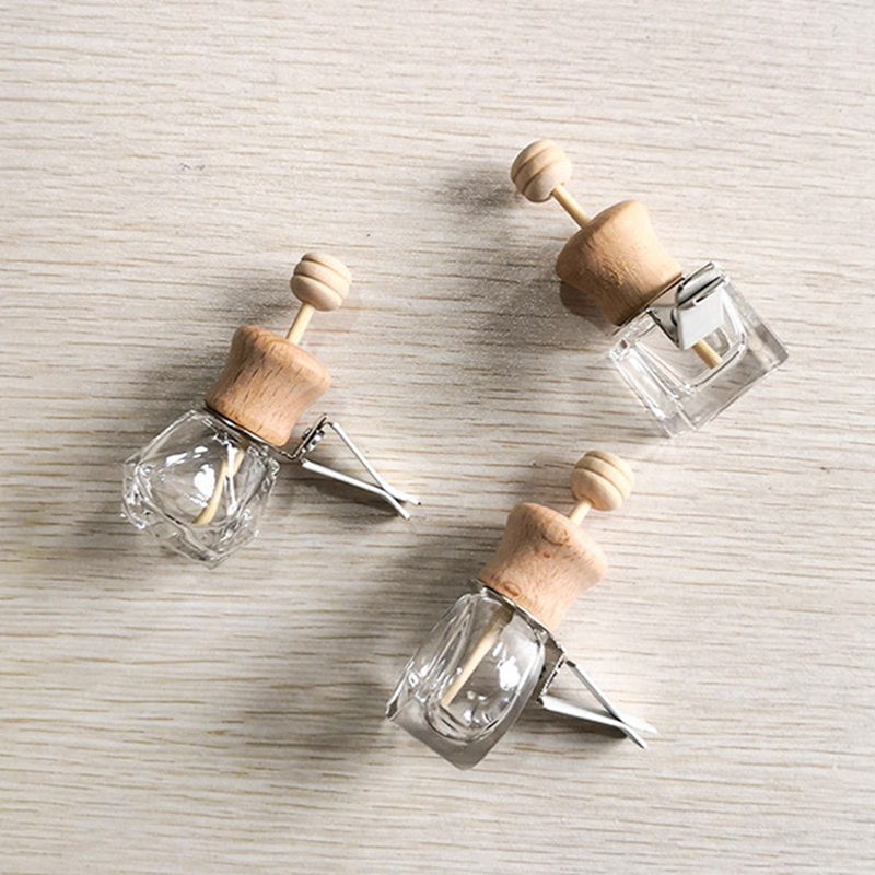 Bouteille de parfum de voiture vide en verre, désodorisant de voiture mignon, Clip de parfum, sortie d&#39;air, diffuseur d&#39;huiles essentielles d&#39;aromathérapie