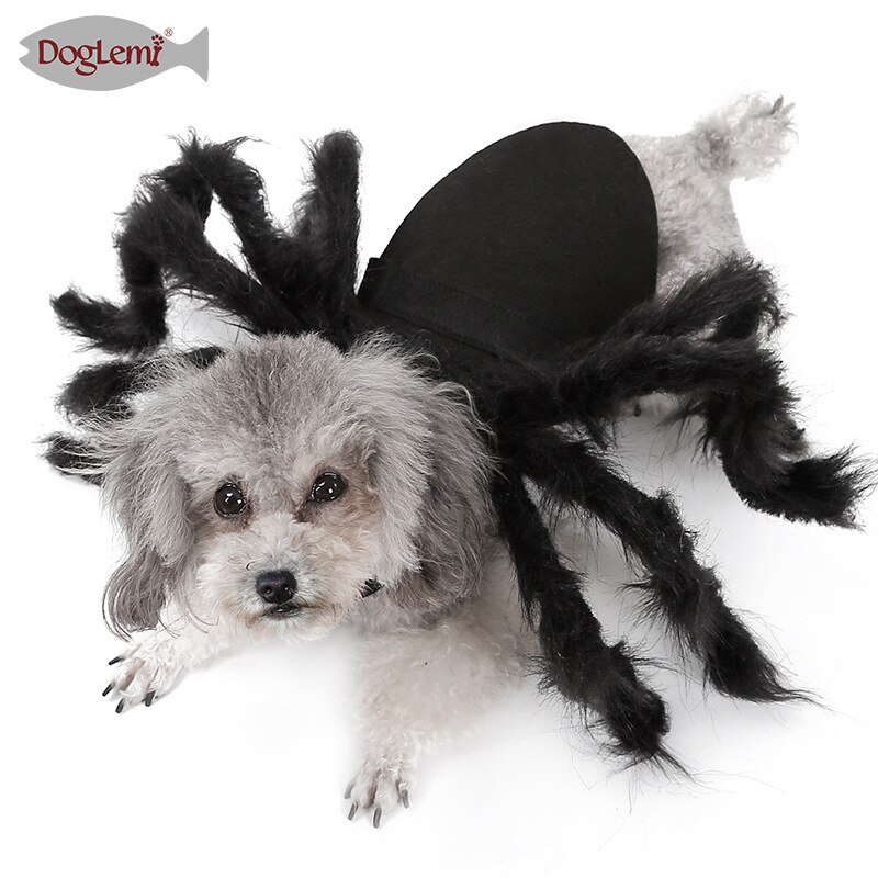 Halloween Pet Spider Clothes Dog Cat Horror Simulation Hairy Spider Disguise Party Dress