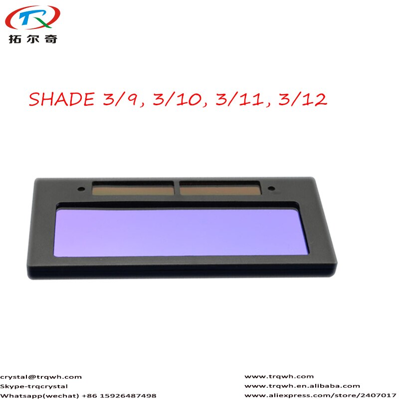 Beautiful Aqua Blue Welding Filter Lens Crystal Liquid Arc Weld Auto Darken ADF Fast TRQ-1100