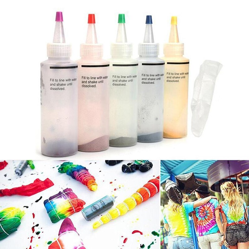 12 bouteilles tulipe permanente une étape cravate ensemble de teinture Kits de bricolage pour tissu Textile artisanat vêtements pour projets Solo colorants peinture