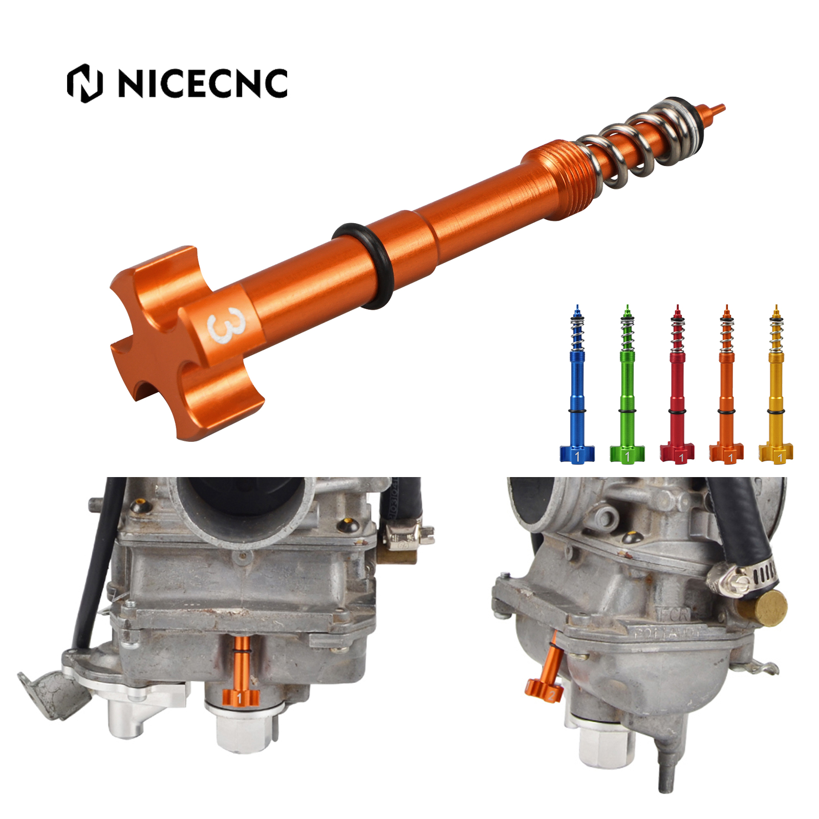 Vis de réglage de carburateur, pour KTM EXC 250F EXCF 250 EXC450F 525 EXC EXC-F SXF XCW XCF MXC 250 400 450 505 525 530