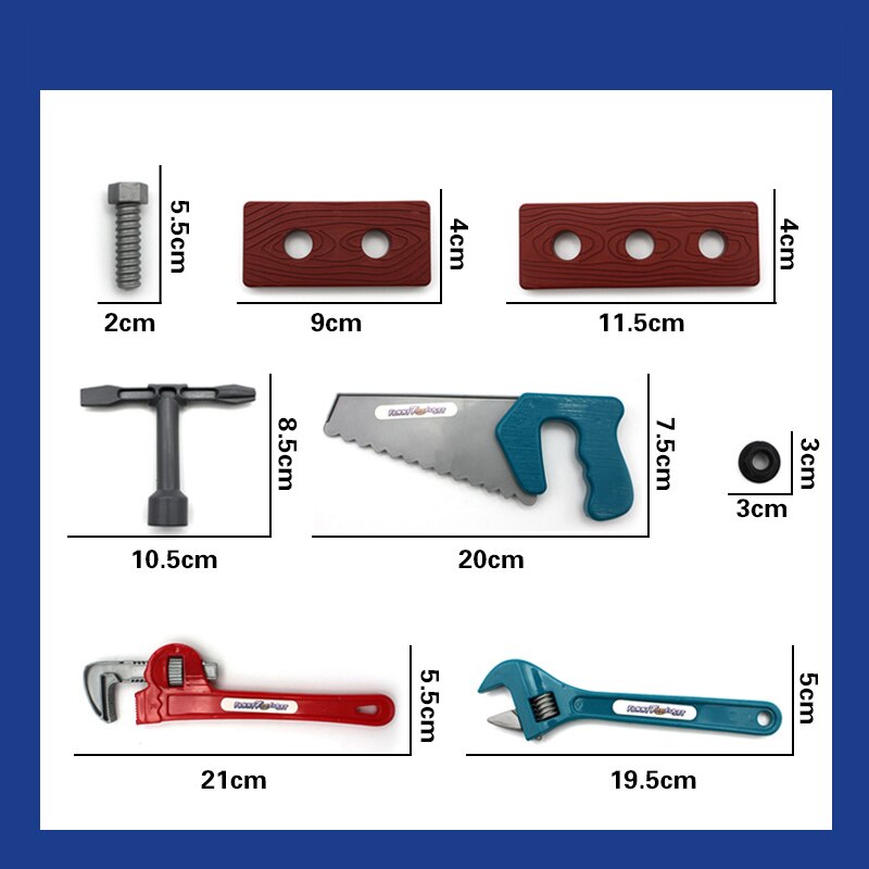 22 Stks/set Pretend Spelen Voor Kinderen Educatief Set Jongens Speelgoed Building Tools Ax Timmerwerk Popsocket