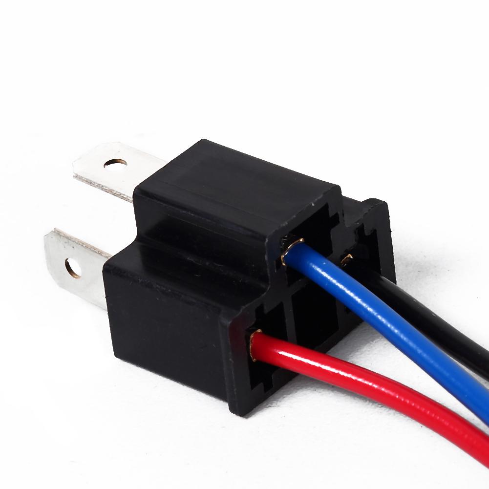 2Pcs H4 Male Head Extension Connector Plug Socket with Wire Harness Heavy Duty Adapter Car Accessories