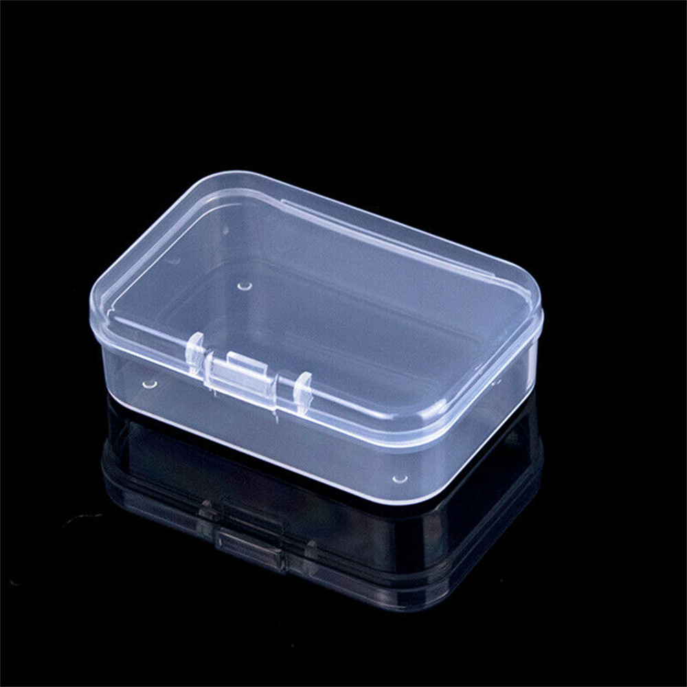1PCS Mini Square Storage Box Clear Plastic Small Box Jewelry Dustproof Packaging Storage Container Beads Case Rectangular Box